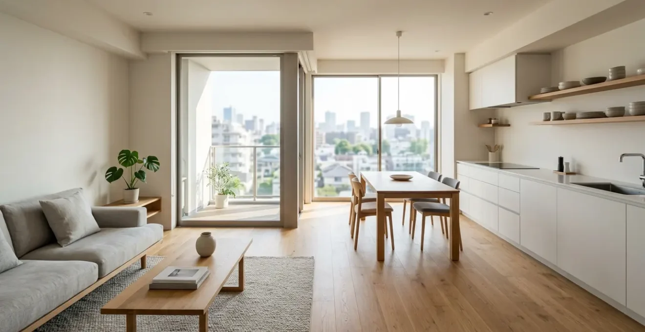 Appartamento moderno di 90 metri quadri con spazi aperti e organizzati che riducono lo stress visivo