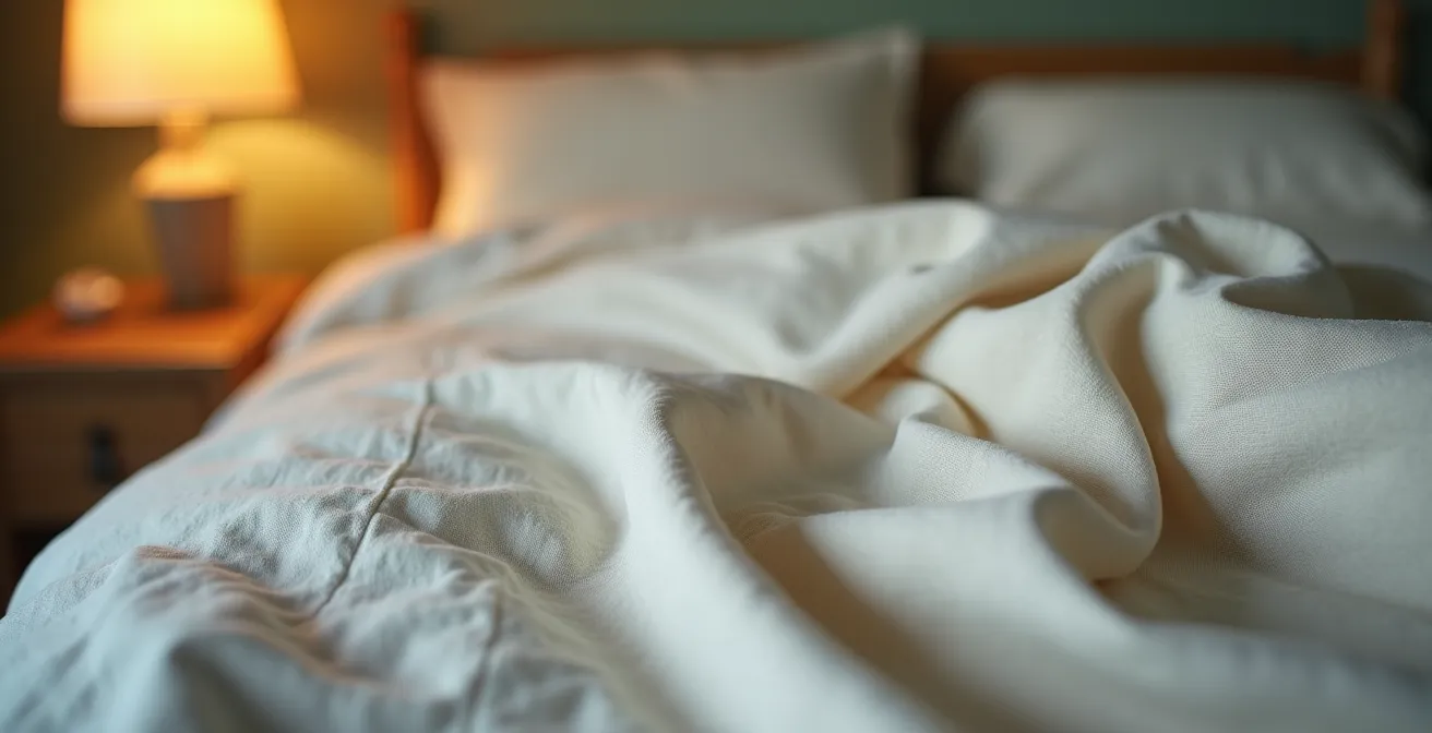 Camera da letto minimalista con illuminazione calda e posizionamento ottimale del letto