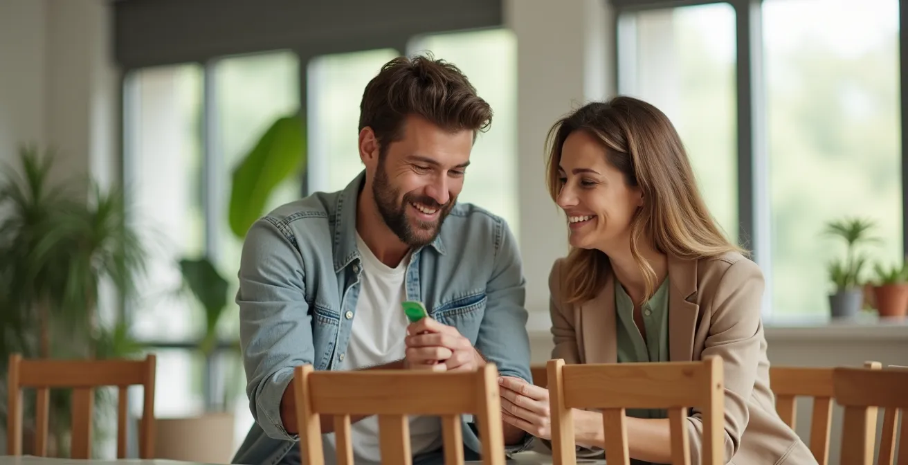 Showroom mobili con indicatori sostenibilità integrati nell'ambiente