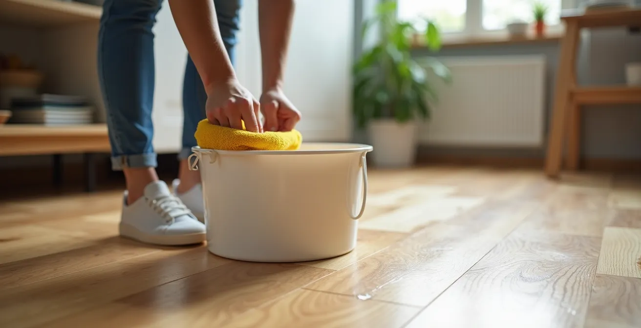 Metodo corretto di pulizia del parquet con panno in microfibra