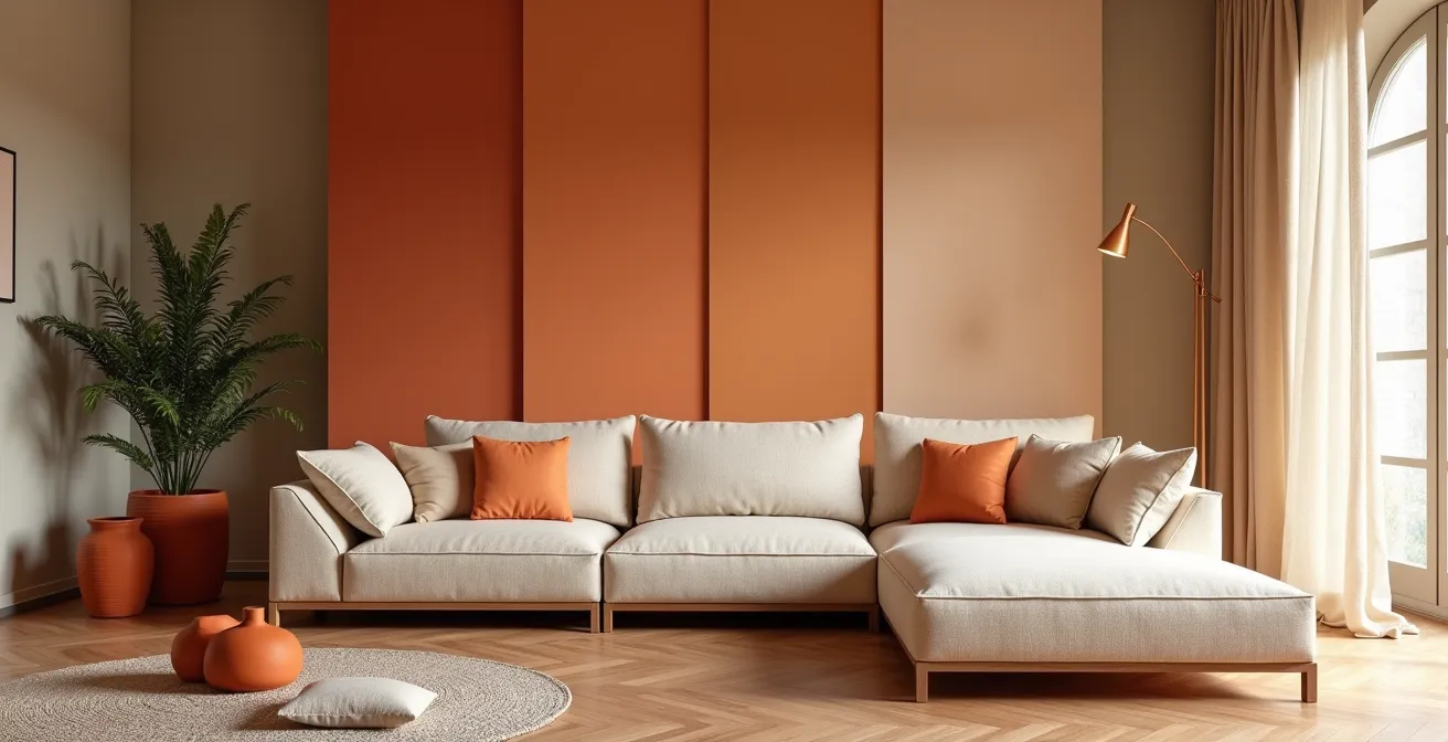 Stanza italiana che dimostra perfettamente la regola del 60-30-10 nei colori