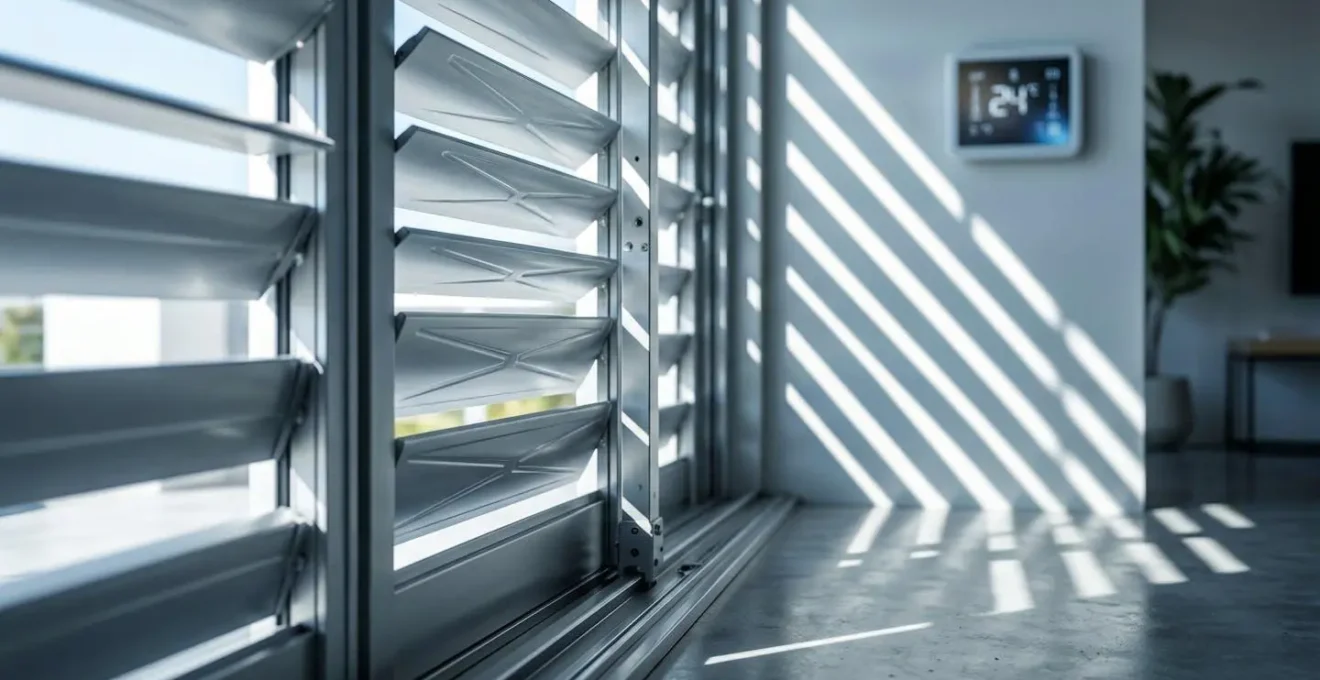Sistema di tapparelle automatizzate che si chiudono per bloccare il sole estivo